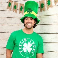 St Patrick's Day Top Hat 12.75" dia x 9.50"H