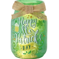 St Patrick's or Valentine's Fairy Light Mason Jar