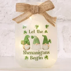 St Patrick's or Valentine's Fairy Light Mason Jar