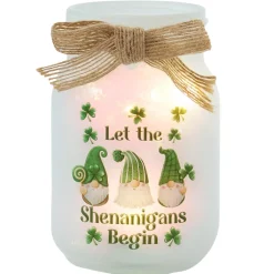 St Patrick's or Valentine's Fairy Light Mason Jar