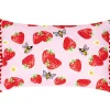 Strawberry Garden Embroidered Decorative Pillow
