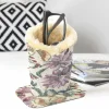 Stylish Eyeglass Holder Floral Plush Lined Case