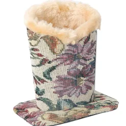 Stylish Eyeglass Holder Floral Plush Lined Case