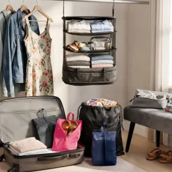 Suitcase Storage Ideas - Laundry Bag, Shoe Bags, Hanging Organizer