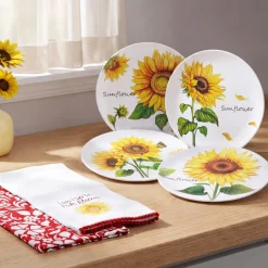 Summer Dining Melamine Plates Set of 4