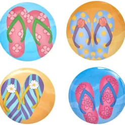 Summer Dining Melamine Plates Set of 4
