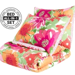 Summer Floral Reversible Complete Comforter Set