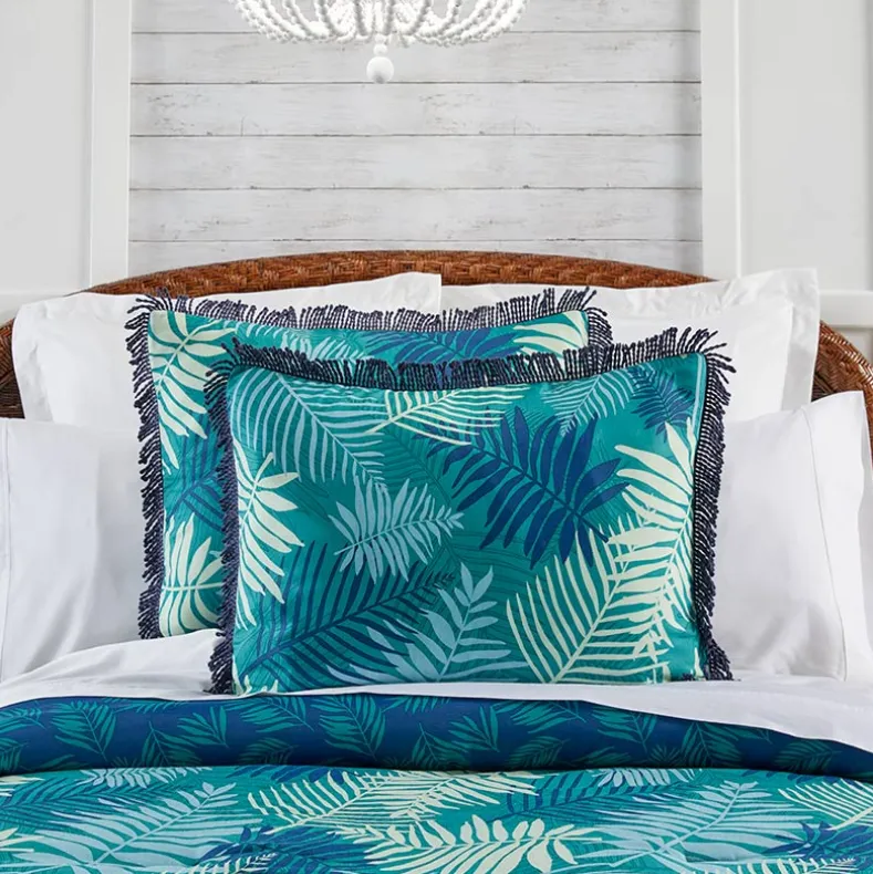 Summer Palm Reversible Comforter Set or Decorative Pillow