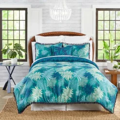 Summer Palm Reversible Comforter Set or Decorative Pillow