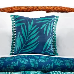 Summer Palm Reversible Comforter Set or Decorative Pillow
