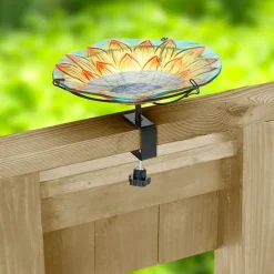 Sunflower Birdbath Or Feeder - Deck Mounted