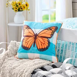 Sunflower Butterfly Full/Queen or King Quilt, Sham, or Decorative Pillow