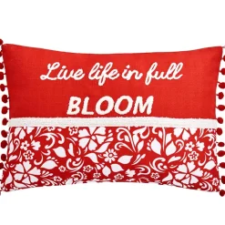 Sunflower Embroidered Decorative Pillow