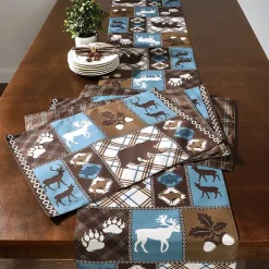 Table Runner or Set of 4 Placemats, Moose Lodge