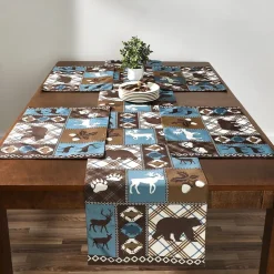 Table Runner or Set of 4 Placemats, Moose Lodge