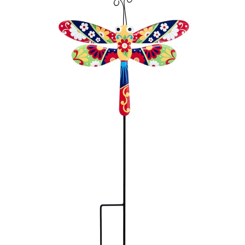 Talavera-Inspired Garden Stakes-Butterfly or Hummingbird