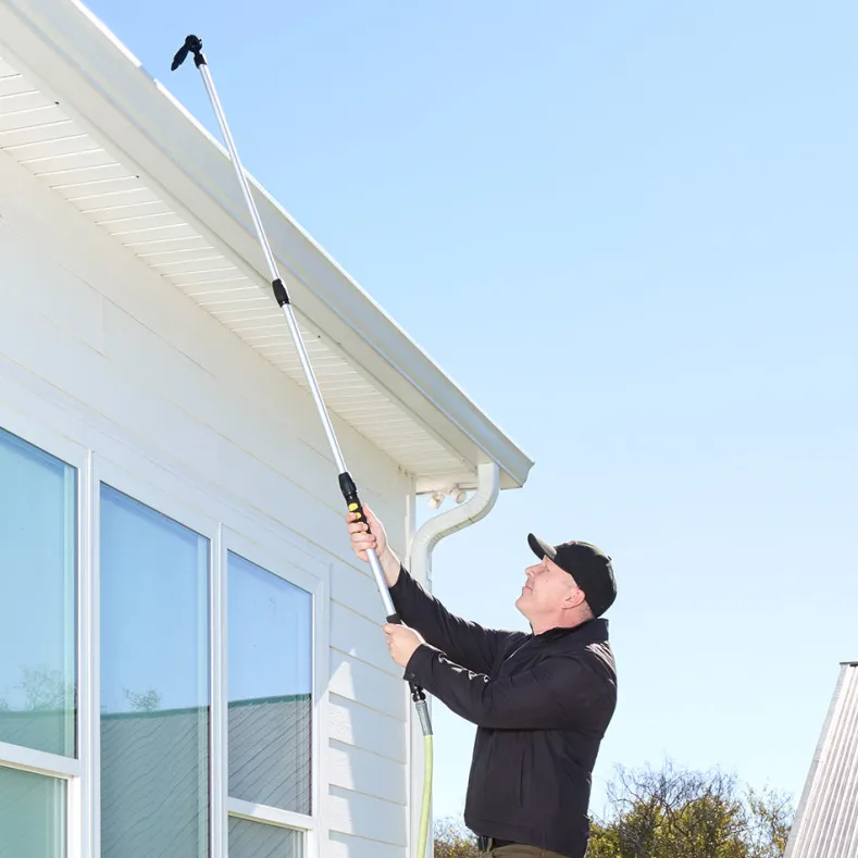 Telescopic Gutter Cleaning Wand Lightweight Tool With Rotating Nozzle