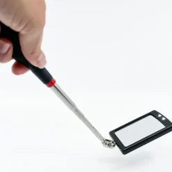 Telescoping Illuminated Mirror For Inspections with 360 Degree View