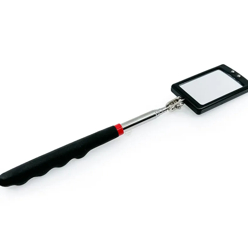 Telescoping Illuminated Mirror For Inspections with 360 Degree View