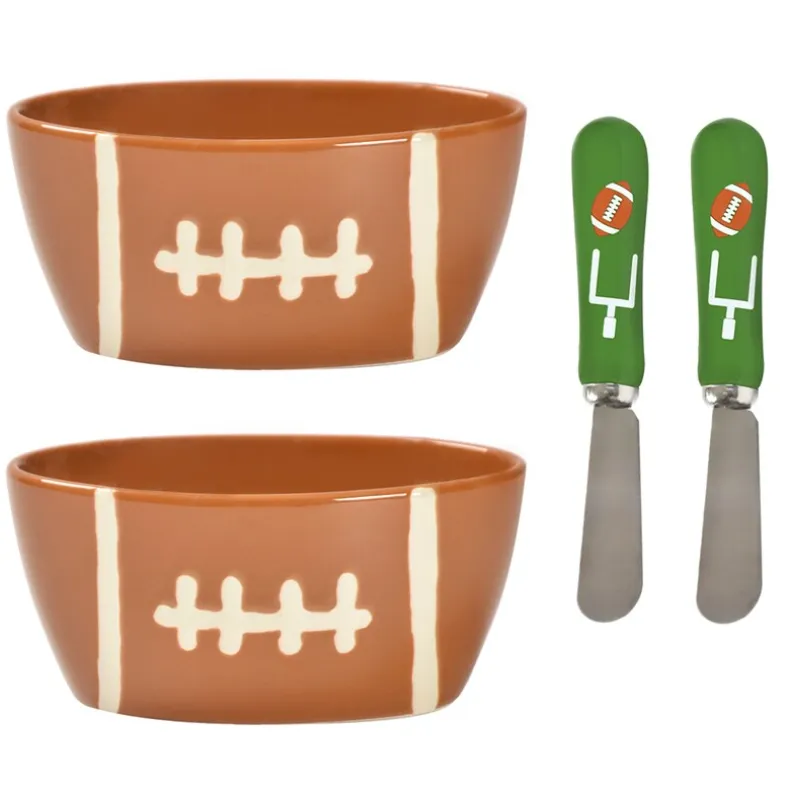 Temp-tations® Set of 2 Football Ramekins with Spreaders