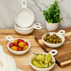 Temp-tations® Skillet-Shaped Ceramic Dip Bowls - Set of 6