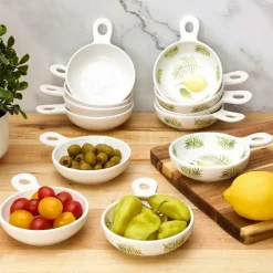 Temp-tations® Skillet-Shaped Ceramic Dip Bowls - Set of 6