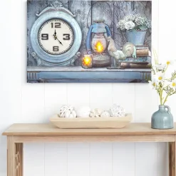 Themed Lighted Clock Wall Art