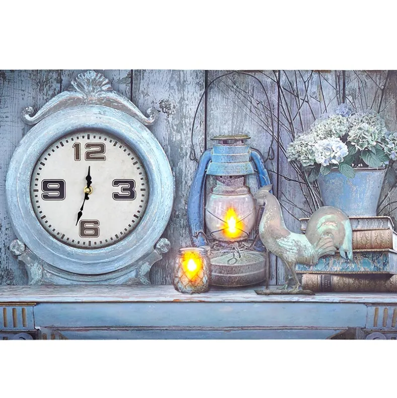 Themed Lighted Clock Wall Art