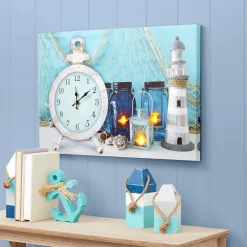 Themed Lighted Clock Wall Art