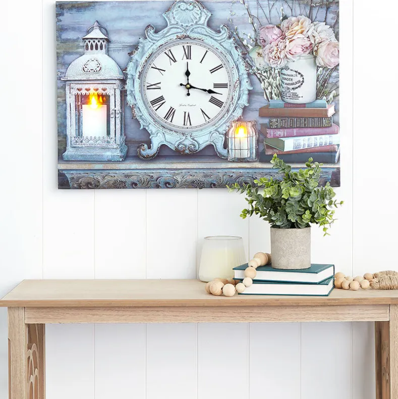 Themed Lighted Clock Wall Art