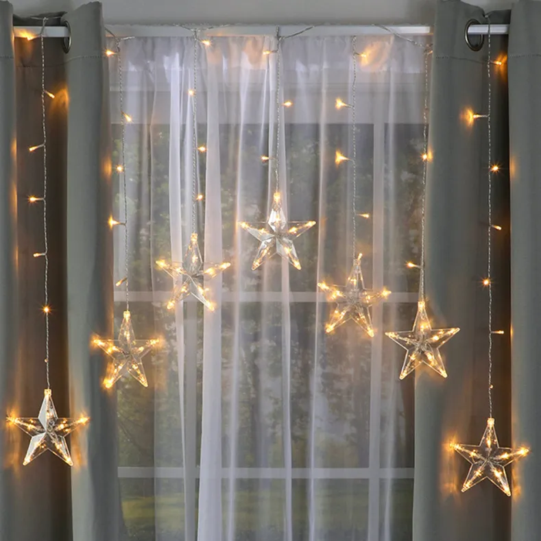 Themed Multi-Use Star Curtain Lights