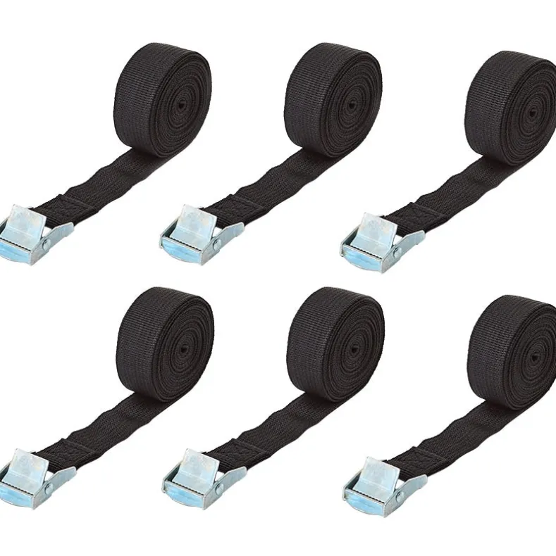 Tie Down Ratchet Lashing Heavy Duty Nylon Securing Straps Set Of 6