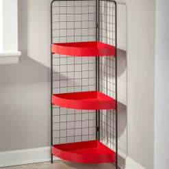 3-Tier Metal Corner Shelf