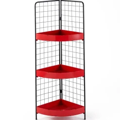3-Tier Metal Corner Shelf