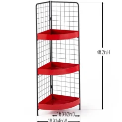 3-Tier Metal Corner Shelf