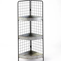 3-Tier Metal Corner Shelf