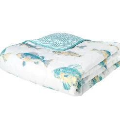 Tisa Fish Reversible Full/Queen or King Quilt, Sham, or Decorative Pillow