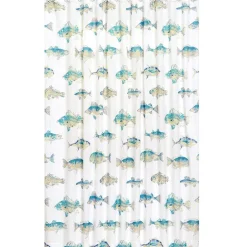 Tisa Fish Shower Curtain, Bath Rug, Hand Towels, Valance, or Hooks