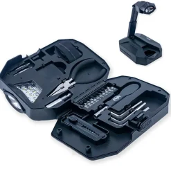 Tool Case With 24 PC. Tool Set And COB LED Work Light And Headlamp