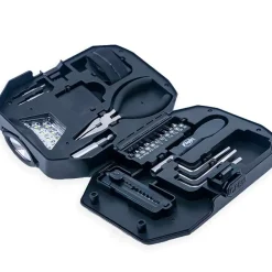 Tool Case With 24 PC. Tool Set And COB LED Work Light And Headlamp