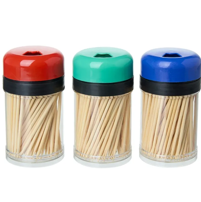 Toothpick Holder with Screw Top Dispenser Lid - Set of 3