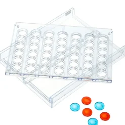 Transparent 4-in-a-Row Game - Family Fun and Easy to Transport