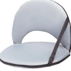 Travel Folding Cushioned Seat 5 Adjustable Positions Blue Or Gray