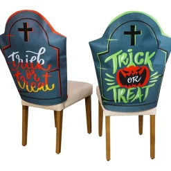 Trick-or-Treat Halloween Dining Chair Covers Set of 2