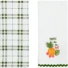 Tropical Embroidered Kitchen Towels, Set of 2
