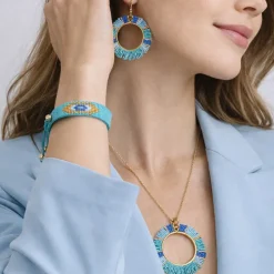 Turquoise Fringe Beaded Jewelry