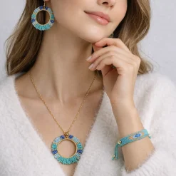 Turquoise Fringe Beaded Jewelry