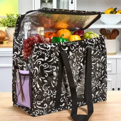 Two Lumps of Sugar Insulated Shopping Bag Foldable Reusable Cooler Tote