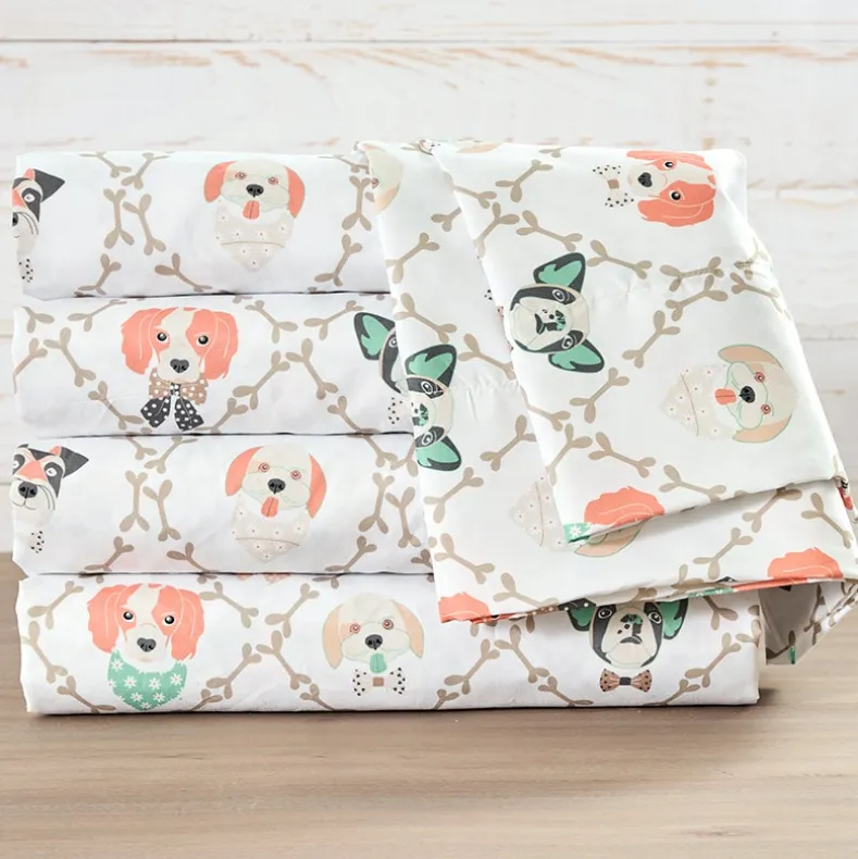 Ultra-Soft Microfiber Sheet Set Cats and Dogs