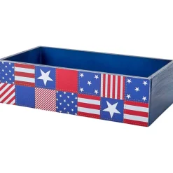 United States of Plaid American Flag Bathroom Storage Tray